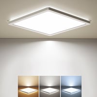 BLNAN LED Mennyezeti Lámpa 18W - Ultravékony Panel Háttérfénnyel, 3 Színhőmérséklet (3000K/4000K/5000K), 1800lm, Négyzet Alakú, Fehér 1