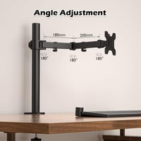BONTEC Monitorkar Asztali Tartó 13-32" LCD/LED Képernyőkhöz, Ergonomikus Állítható Magasságú, Dönthető, Forgatható, 10kg Teherbírású, VESA 7 3