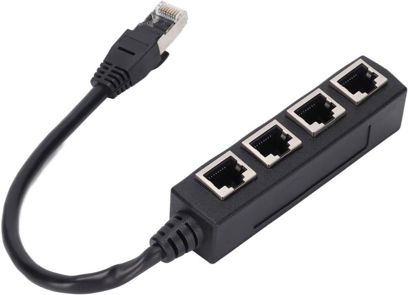 Yosoo 4 portos RJ45 CAT7 Ethernet elosztó adapter hálózatokhoz