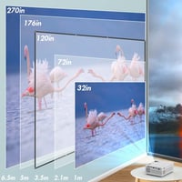 AKATUO Mini WiFi Projektor Full HD 1080P, 9000L Hordozható Házimozi Vetítő Okostelefonhoz, TV Stickhez és Laptophoz, VGA Csatlakozással 5