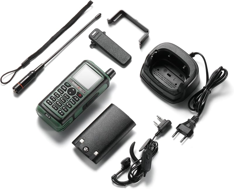 Radioddity GC-5 kétsávos amatőr walkie-talkie, 999 csatorna, nagy hatótáv