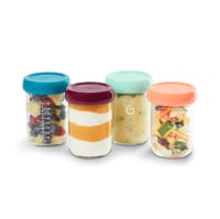 Babymoov Babybols üvegtároló bébiételekhez - 4 db 220 ml-es légmentes, szivárgásmentes edény bébiétel tárolásához és fagyasztásához, mosogat 1