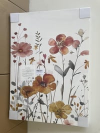 HALFLEMART Vadvirágos Vászonkép 3 Részes - Rusztikus Virágmintás Falikép Kerettel - Nappali Hálószoba Dekoráció - 150 x 70 cm Faldekoráció 2