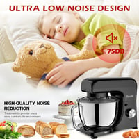 Facelle 1300W Professzionális Robotgép 10 Sebességgel, 5,5L Inox Tállal, Fekete 9