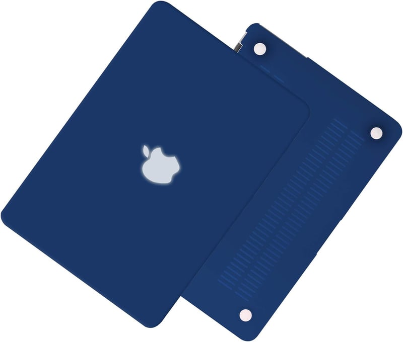 MacBook Air 13" (2010-2017) ultravékony védőtok + EU billentyűzetvédő, sötétkék - TECOOL