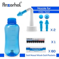 Anzorhal Orröblítő Készlet Felnőtteknek - 300ml, 60 Sótasakkal és Hőmérővel 6