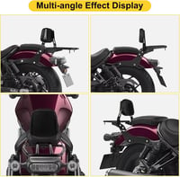 PSLER Honda Rebel CMX1100 Háttámla Üléspárna Csomagtartóval - Motoros Sissy Bar Hátsó Utasnak, Fekete Acél Váz, 2021-2024 Modellekhez 8