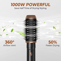 Atopskins 6 az 1-ben Hajformázó Készlet - 1000W Hajszárító, Körkefe, Hőkefe, Göndörítő, Egyenesítő és Szárítókefe Ionos Technológiával, Feke 7