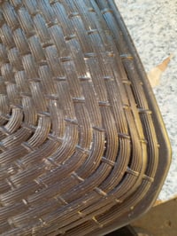 GARDENIX Stalak za suncobran četvrtasti, smeđi, izgled ratana, plastični, punjiv vodom ili pijeskom, 12 litara, za vrt i terasu, 39x39x13 cm 5