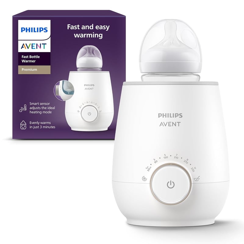 Philips AVENT SCF358/00 Cumisüveg Melegítő - Gyors és Egyenletes Melegítés Tejhez és Bébiételhez, Fehér