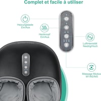 Medcursor Lábmasszírozó Melegítő Funkcióval - Mély Gyúró Masszázs, Többféle Beállítás és Állítható Intenzitás Otthoni vagy Irodai Használatr 4