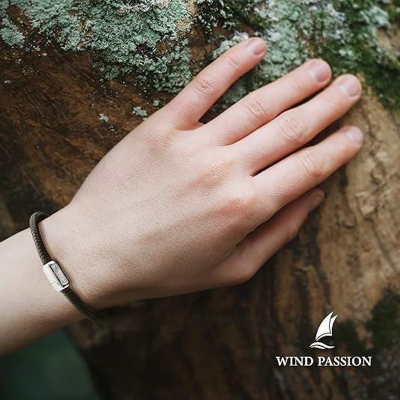 Wind Passion mágneses paracord karkötő férfiaknak és nőknek, tengerész stílusban