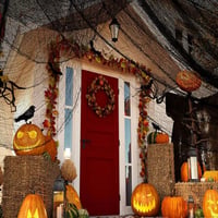 Óriás Fekete Géz Kendő Halloween Kísértetház Dekorációhoz 200x500cm 5