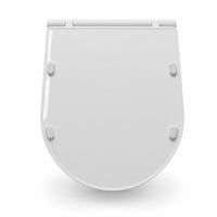 Capac WC Schütte în formă de D, alb, cu mecanism de închidere lentă, testat TÜV, rezistent la rupere — fără set de fixare (stare: vezi a 2-a imagine) 1