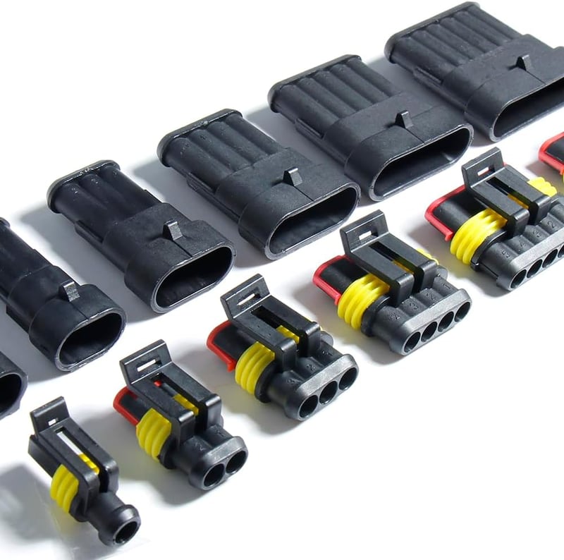 shengbowi Vízálló Elektromos Gyorscsatlakozó Készlet 2-6 Pin - 16-20AWG Autó, Hajó, Motor Vezetékekhez - Többféle Méretű Csatlakozó Szett