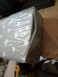 Skladací cestovný matrac pre bábätká roba Little Stars 60x120 cm, hrúbka 5,5 cm, snímateľný poťah — prenosná taška je roztrhnutá (stav: pozri 2. obrázok) 2