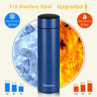 Flintronic 500ml-es LED kijelzős termobögre, kék - intelligens hőmérséklet-kijelzéssel 4
