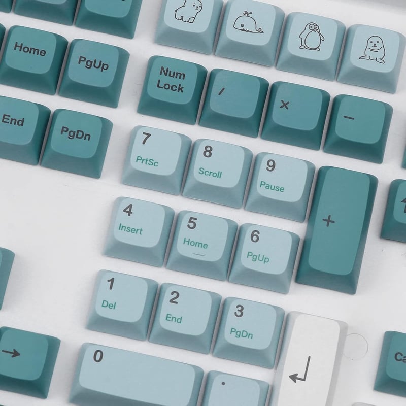 EPOMAKER Iceberg PBT XDA Japán Hiragana Billentyűzet Szett 126 Gombbal, Cherry MX Kompatibilis