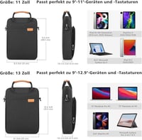 NIDOO 13,6" vízálló laptop táska MacBook, iPad, Surface és más 13" eszközökhöz 3