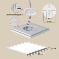 BLNAN LED Mennyezeti Lámpa 24W Ultravékony - 3 Színhőmérséklet (3000K/4000K/5000K) 2400LM - Hálószobába, Nappaliba, Konyhába, Fürdőszobába 7