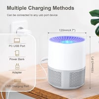 Aparatoo Elektromos Rovarcsapda - UV Fényes Szúnyogirtó, Hordozható USB Rovarölő Lámpa Otthonra, Kempingezéshez és Kertbe 6