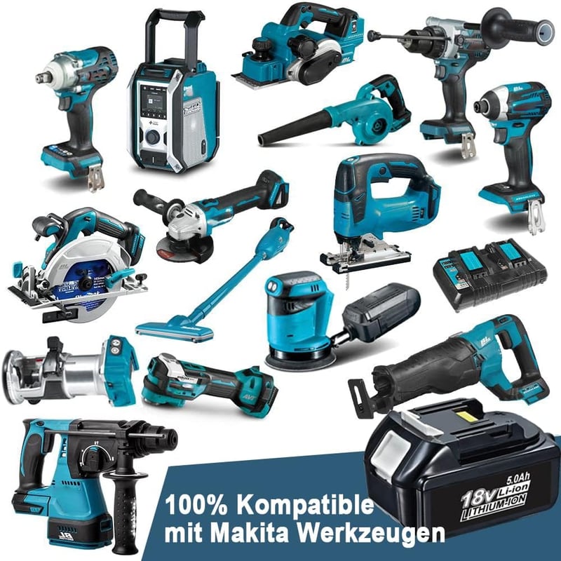 Makita 18V 5,0Ah Li-Ion akkumulátor - VANTTECH 2db helyettesítő akku BL1850B kompatibilis