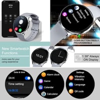Fsdibst Női Okosóra Telefonálással - 1.39" Kijelző, 120 Sportmód, Ezüst 3