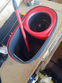 Set de curățare Vileda Turbo cu mecanism de stoarcere acționat prin pedală — Cap de mop din microfibră, fără rezervă (stare: vezi a 2-a imagine) 3