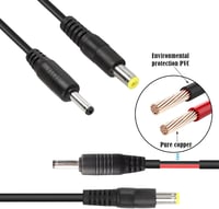 GINTOOYUN 2 db DC 5.5x2.1mm - DC 3.5x1.35mm Tápkábel Biztonsági Kamerákhoz, Mini Hangszórókhoz, 1m Hosszú, 24AWG Réz Vezeték 5