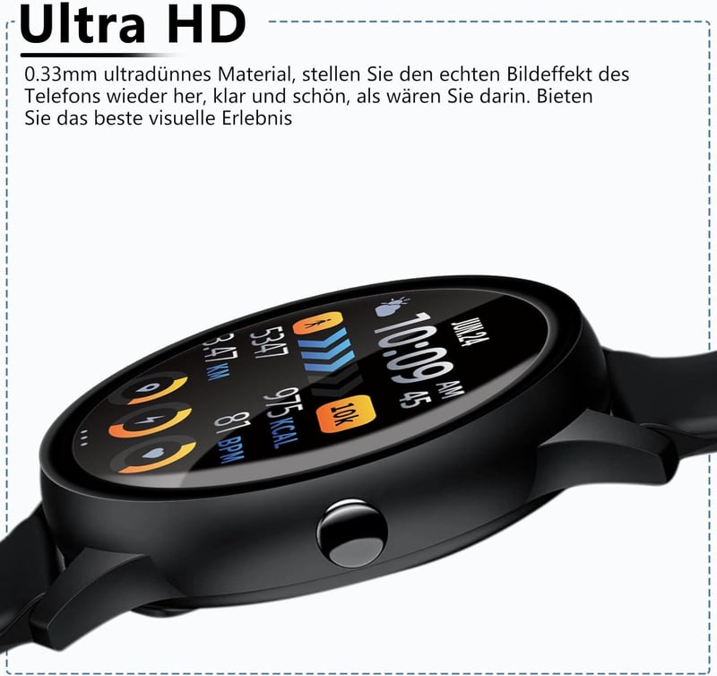Google Pixel Watch Ütésálló HD Üvegfólia Szett - 2db Buborékmentes Képernyővédő