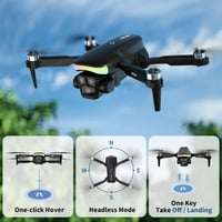 FAKJANK F417 Drón 1080P Dual Kamerával - WiFi Vezérlésű Quadcopter Gyerekeknek, 90° Állítható Kamera, LED Világítás, Kézi Táska, Kezdőknek I 3