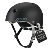 Cască multisport 80Six cu sistem de reglare prin rotiță – pentru skateboard, BMX, trotinetă – CE EN1078 – mărimea S/M – negru mat 1