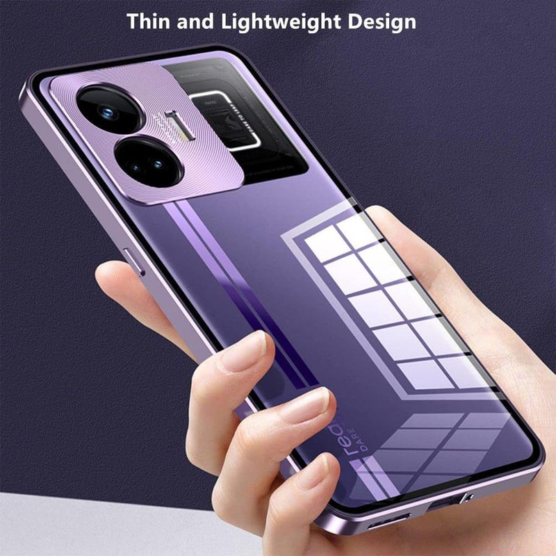Realme GT 3 Mágneses Tok Kameravédelemmel - Lila