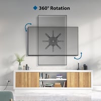 BONTEC TV Fali Tartó 13-42" LED LCD OLED TV-hez, Dönthető, Forgatható, 360° Elforgatható, 20 kg Teherbírású, Biztonsági Csavarokkal, VESA 20 4