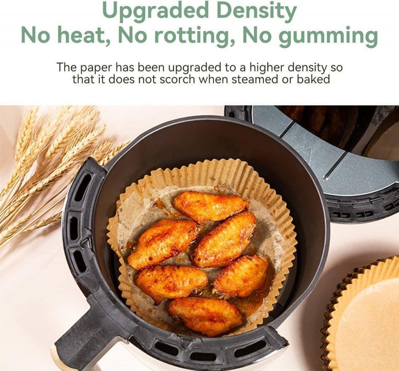 Airfryer Sütőpapír 100db - 16x20cm Egyszerhasználatos Légkeveréses Sütőhöz