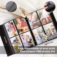 Lanpn XXL Rózsaszín Vászon Fotóalbum 1000 db 10x15-ös Képhez 4