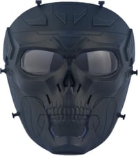 WISEONUS Airsoft Taktikai Koponya Maszk - Teljes Arcvédő Szürke Lencsével, Paintball, Vadászat, CS Játék és Halloween Jelmezhez - Ütésálló T 3