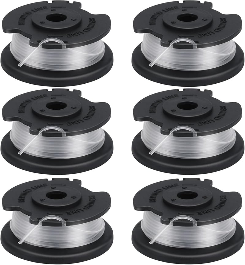 Yweller 6 db pótszál orsó Einhell fűkaszához, 1,6 mm vastag, 5 m hosszú, GE-CT 18/28 Li, GE-CT 18/260 Li, GE-CT 18/28 Li TC modellekhez
