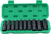 Katsu 1/2" Mély Dugókulcs Készlet 10 db (8-24 mm) - S2 Acél Ütvecsavarozóhoz, Autó, Motor Szereléshez, Műhelyekbe, Hordtáskával 1