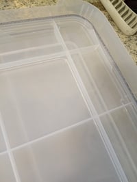 Set cutii de depozitare ermetice Iris Ohyama AT-LS, 30 L, 6 buc, transparent, 59x39x19 cm, cu clipsuri — cinci capace crăpate (stare: vezi a 2-a imagine) 4