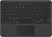 Emetok Vezeték Nélküli Bluetooth Billentyűzet Trackpaddel, Német QWERTZ, iPad 10.9/10.2/9.7/Pro/Air/Mini Készülékekhez, Fekete 1