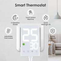 Hocosyme Infravörös Fűtőpanel Termosztáttal - 600W Fali Elektromos Fűtőtest, 120°C, 1-3 Perc Felfűtési Idő, TÜV Tanúsítvány, Érintésérzékeny 3