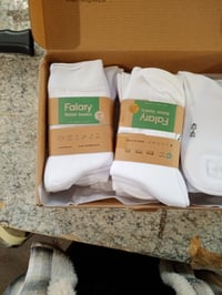 Șosete sport FALARY din bumbac alb, pentru bărbați și femei, pachet de 10 perechi, material respirabil, șosete scurte — set de 10 bucăți 4