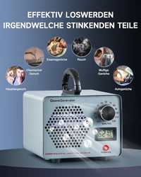 CREWORKS Ózongenerátor 25000 mg/h - Szagtalanító Készülék 300 m² Területre, 120 Perces Időzítővel, Hőmérséklet és Páratartalom Kijelzővel 3