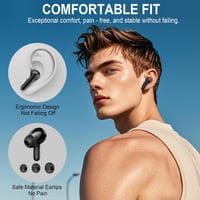 yobola Bluetooth Fülhallgató - Vezeték Nélküli Sport Füles Bluetooth 5.4, ENC Zajszűrés, 35 Órás Üzemidő, IP7 Vízálló, USB-C, Mély Basszus 6