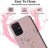 Samsung Galaxy A71 4G Szíves Rózsaszín Nyakpántos Szilikon Tok 5