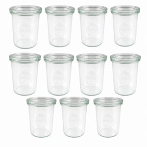 Weck Sturzform staklenka za zimnicu sa staklenim poklopcem, 160 ml, prozirna, za deserte, poklopac 60 mm RR, set od 11 komada (nepotpuno pakiranje)