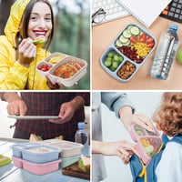 Woplagyreat 4 részes felnőtt uzsonnás doboz szett - Bento stílusú ételhordó 6