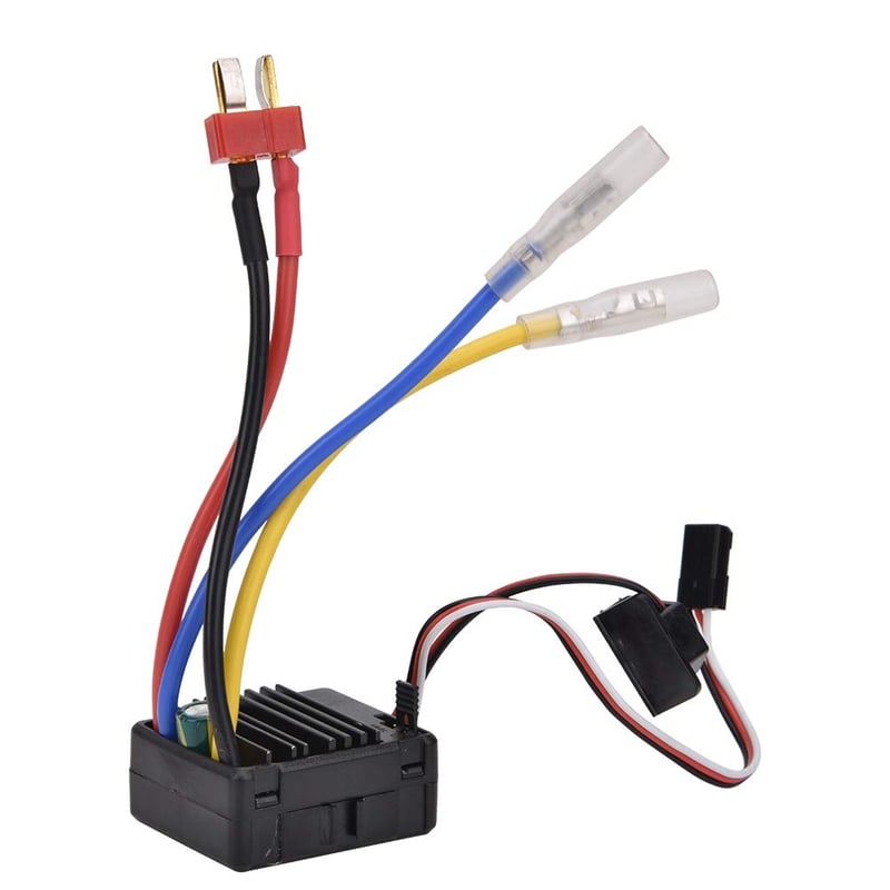 Keenso 540 Brushed Motor Hűtőbordával és 45A ESC Készlet - 1/10 RC Távirányítós Autó Motor Szett Crawler Terepjáróhoz - Narancssárga