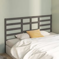 vidaXL Sivé čelo postele z masívneho borovicového dreva 206 x 4 x 104 cm, drevené čelo, nábytok do spálne 3
